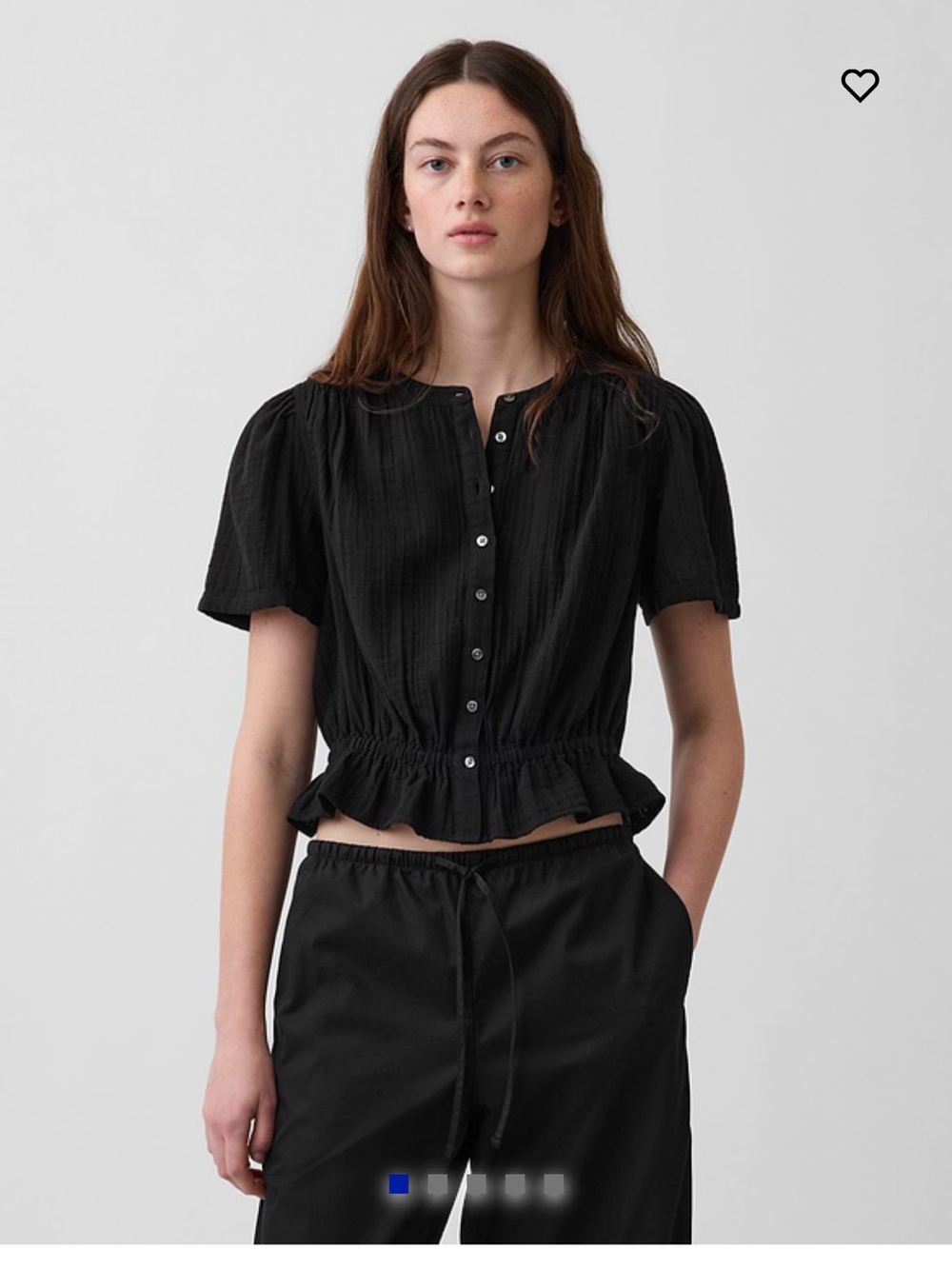Gap Gauze Peplum Top